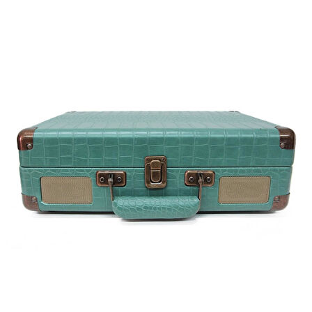 Pikap Suitcase CR Series Yeşil Elektronik Bluetooth Hoparlör Plakçalar CW002-DG