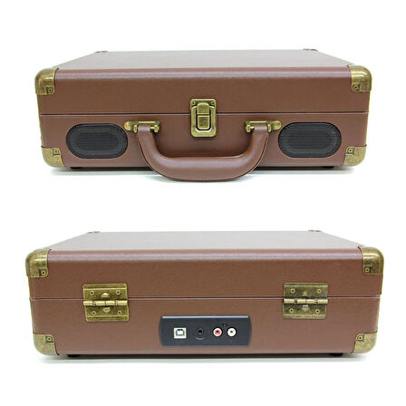 Pikap Çantalı Önden Hoparlörlü Kahverengi Bluetooth Hoparlör Plakçalar C0453