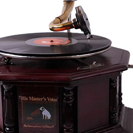 Gramofon Kurmalı Plak Çalar Sekizgen 533 ASIG527