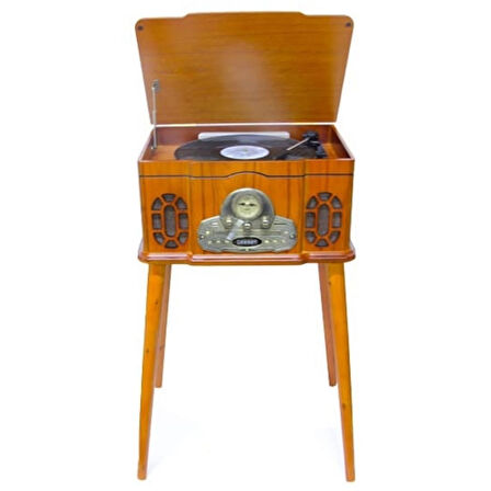 Pikap Ahşap Standlı Plakçalar Radyo Bluetooth Usb CW005