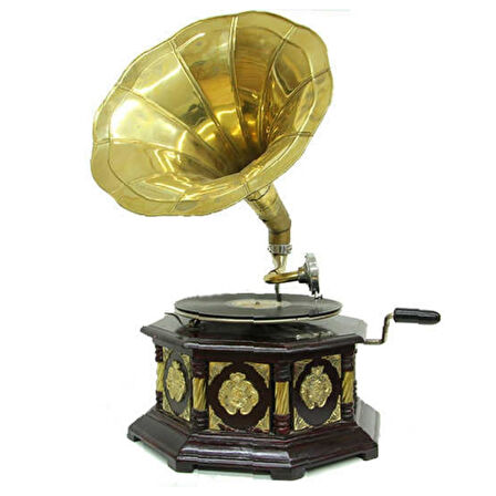 Gramofon Sekizgen Bronz Kakma Kurmalı Plakçalar ASIG523O