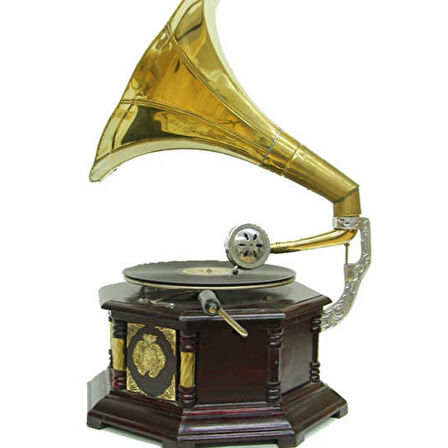 Gramofon Sekizgen Bronz Kakma Kurmalı Plakçalar ASIG523O