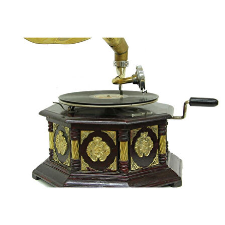 Gramofon Sekizgen Bronz Kakma Kurmalı Plakçalar ASIG523O