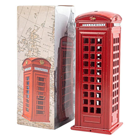 Telefon Kulübesi Metal Kumbara İngiltere Londra 18cm