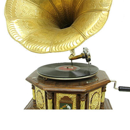 Gramofon Plakçalar 533 Sekizgen Bronz Kakma Kurmalı ASIG523DB