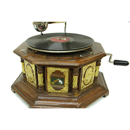 Gramofon Plakçalar 533 Sekizgen Bronz Kakma Kurmalı ASIG523DB