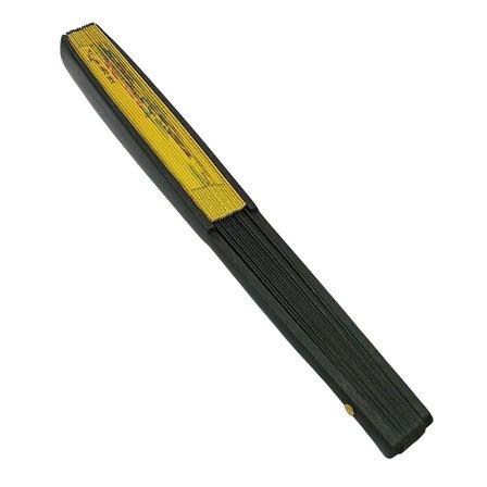 Çin Bambu Keten Kumaş Yelpaze 07BSG Siyah Büyük Boy 60cm No.7S