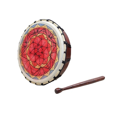 Şaman Davulu 22cm Motifli Şamanik Mandala Davulu Orta Boy