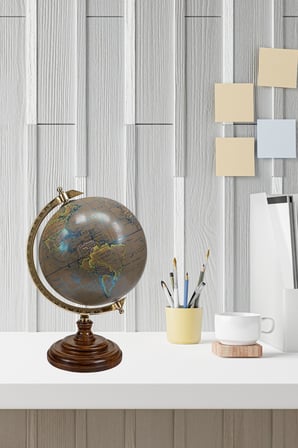 Dekoratif Dünya Küre Ev Ofis Hediye 13x20x30cm