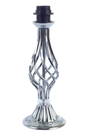 Füme Kumaş Başlık Metal Burgulu Ayaklı Modern Abajur 50x25cm