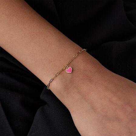 Pink Love Charm Bileklik