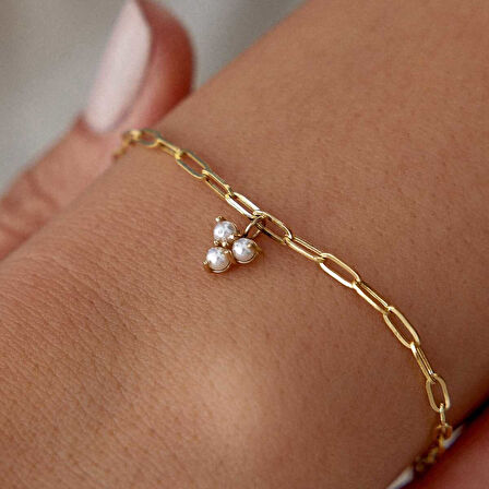Tria İnci Charm Bileklik