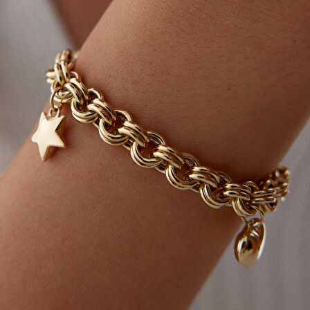 Yıldız Ve Kalp Bileklik