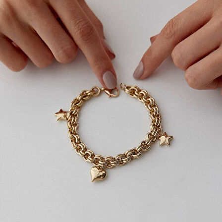 Yıldız Ve Kalp Bileklik