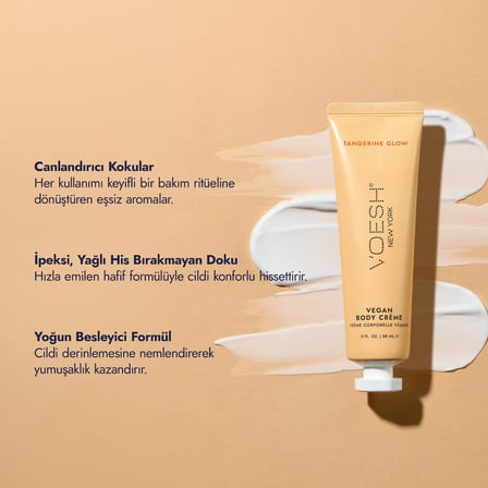 Voesh New York Vegan Vücut KremiTangerın 88 ml (Mandalina)