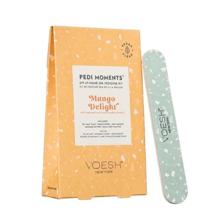 Voesh Pedi in a Box Deluxe Pedikür Seti 4 Adımlı Mango + Törpü Seti