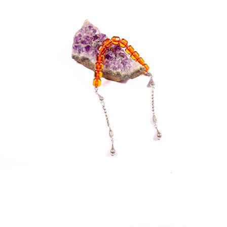 Fıçı Kesim 11x10 mm Ateş Kehribar Zaza Tesbih