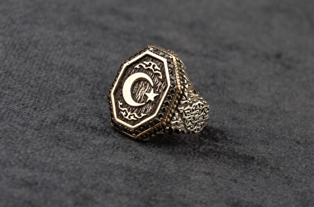 Ayyıldız Gümüş Yüzük 14,70 Gram