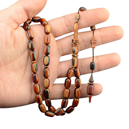 Kapsül Kesim 11x7 mm Kafur Ağacı Sistem Püsküllü Tesbih