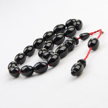 Arpa Kesim 16x11 mm İmzalı Seri Efe Boy Sıkma Kehribar Sistem Püsküllü Tesbih
