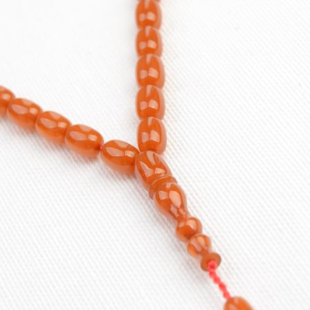 Kapsül Kesim 8x6 mm Sıkma Kehribar Sistem Püsküllü Tesbih