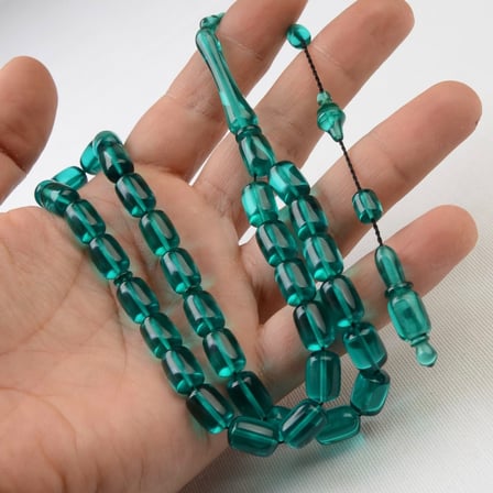 Kapsül Kesim 12X8 mm  Ateş Kehribar Sistem Püsküllü Tesbih