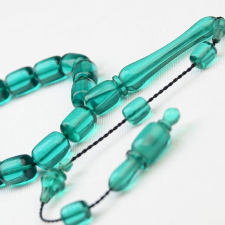 Kapsül Kesim 12X8 mm  Ateş Kehribar Sistem Püsküllü Tesbih