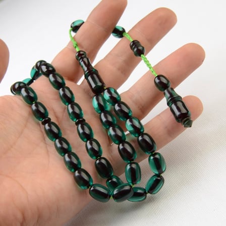 Kapsül Kesim 12X8 mm Ateş  Kehribar Sistem Püsküllü Tesbih