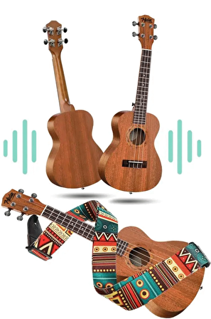 Midex CT-24MC Set Maun Concert Ukulele (Softcase Tuner Capo Metod Nota Sticker Askı Pena)