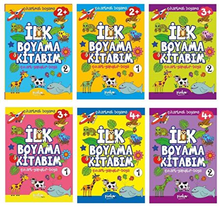 Çıkartmalı İlk Boyama Kitabım Set 6 Kitap (2-3-4 Yaş)