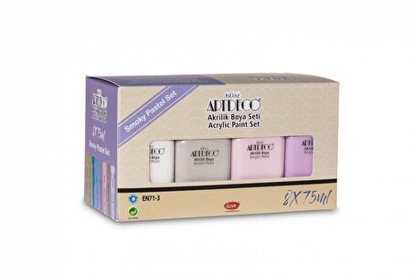 Artdeco Akrilik Boya 8x75ml Pastel Smoky Renkler Set