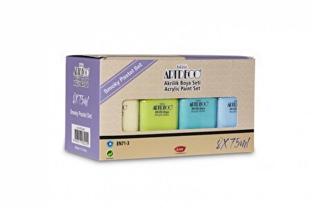 Artdeco Akrilik Boya 8x75ml Pastel Smoky Renkler Set