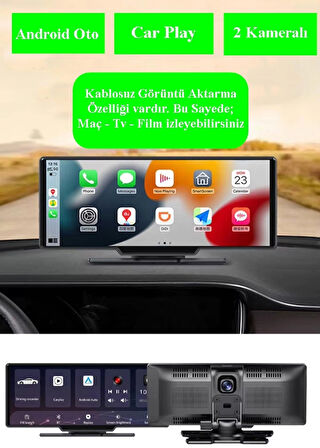 H18C Ekranlı Carplay Apple Android Uyumlu 10.26 inç 4K Görüntü Arka/Ön Görüş Kameralı Android Oto