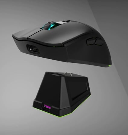 WD139 Manyetik Şarjlı BT+2.4GHZ 1600Dpı Ultra Hafif Şarjlı Kablosuz Oyuncu Mouse Oyuncu Faresi SİYAH