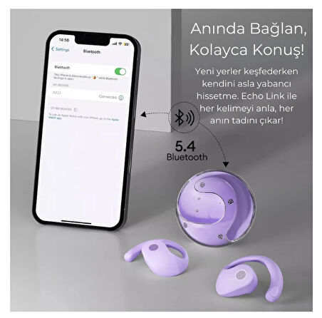 Echolink 114 Farklı Dilde Çeviri Yapan Yapay Zeka Destekli Tercüman Kulaklık
