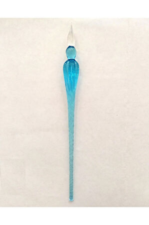 El yapımı cam kalemi, cam kalem, cam çizim kalemi, kaligrafi kalem-Turkuaz