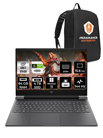 HP Victus 15 i7-13620H 64GB RAM 4TB SSD RTX4060/8GB 144Hz 15.6'' FHD W11H Gaming Laptop & PER4