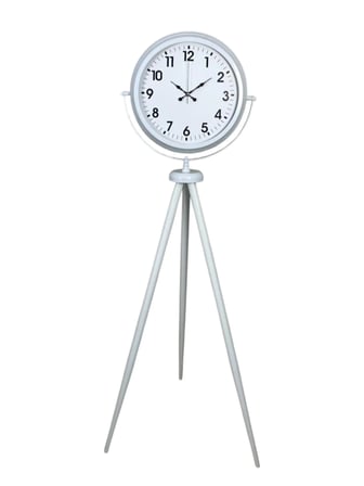 Soft White Dekoratif Tripod Ayaklı Saat iegxx