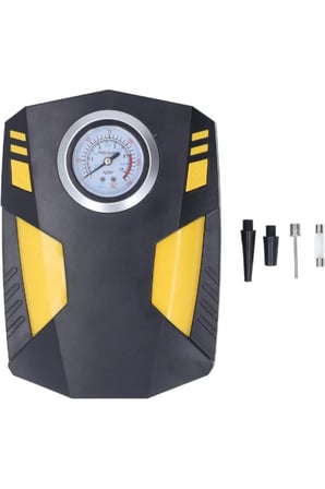 10 Adet Profesyonel Analog Hava Kompresörü – Analog Basınç Göstergeli 12V Araç Çakmaklık Beslemeli LED Mini Fenerli Lastik Şişirme Air Compressor Tire Inflator