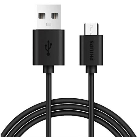 Philips 3A 45W UsbA to Universal Micro Hızlı Data ve Şarj Kablosu 1.2Metre DLC3104U
