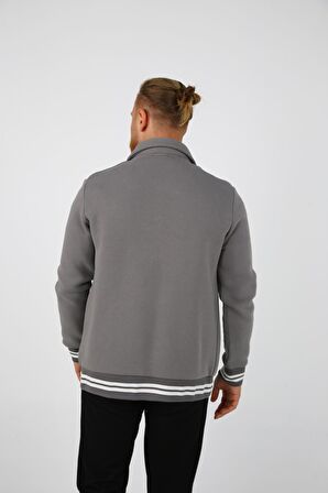 BRG Gri Erkek Kolej Regular Fit Ceket