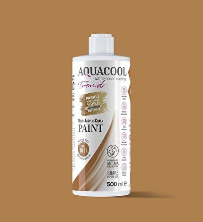 Aquacool Trend Akrilik Hobi Boya 500 ml Su Bazlı Hibrit Dönüşüm Boyası Seti Ral 1011