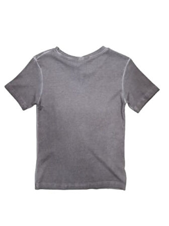 Myzen Kadın Newport Baskılı Yıkamalı Crop T-shirt M-03436