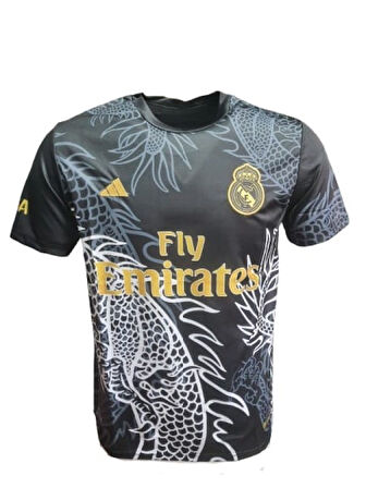 Ronaldo Real Madrid R00175 Çocuk Dragon (Ejderha) Desenli Forma - Siyah - ST00175-Siyah-152