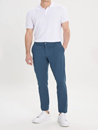 Heredot H6302 Erkek Slim Fit Chino Keten Pantolon - Heredot - Mavi - ST01615-Mavi-32