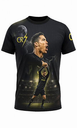 Cristiano Ronaldo C02852 Cr7 Special Edition Çocuk Futbol Forması - Siyah - ST02852-Siyah-140