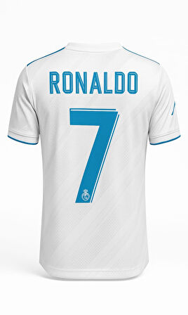 Real Madrid R02860 2018 Kiev Şampiyonlar Ligi Finali Cristiano Ronaldo Forması - Beyaz