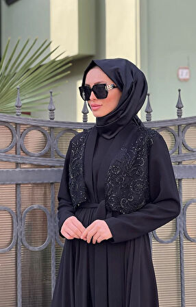 Nurcan Çetin Abaya Takım 7638 Siyah