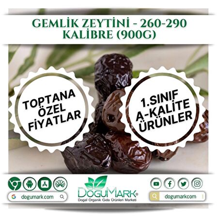 DoğuMark - Gemlik Zeytini - 260-290 Kalibre (1000g)