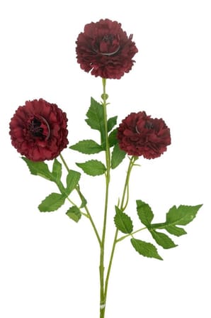 Yapay Çiçek Kasımpatı BORDO Uzun Dal 3 Çiçekli 77Cm